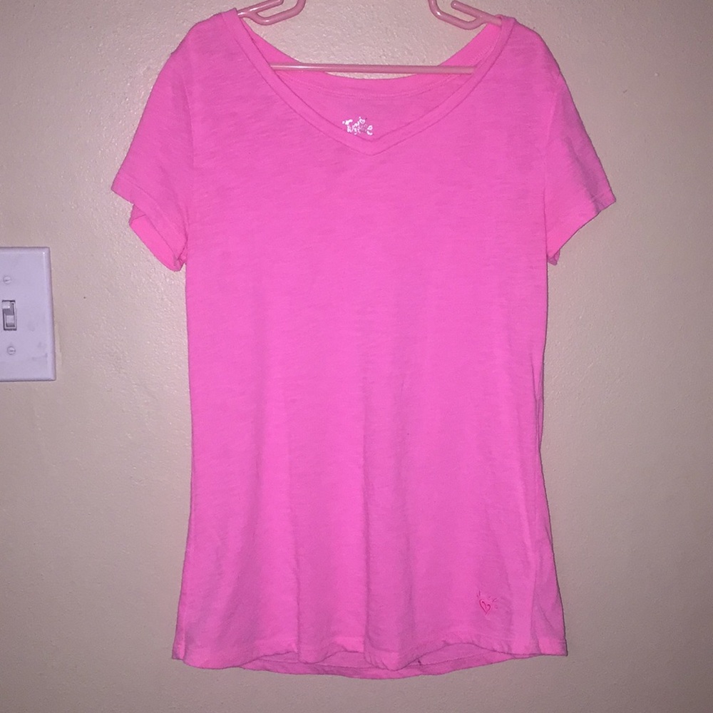 Justice Girls Basic Pink Tee